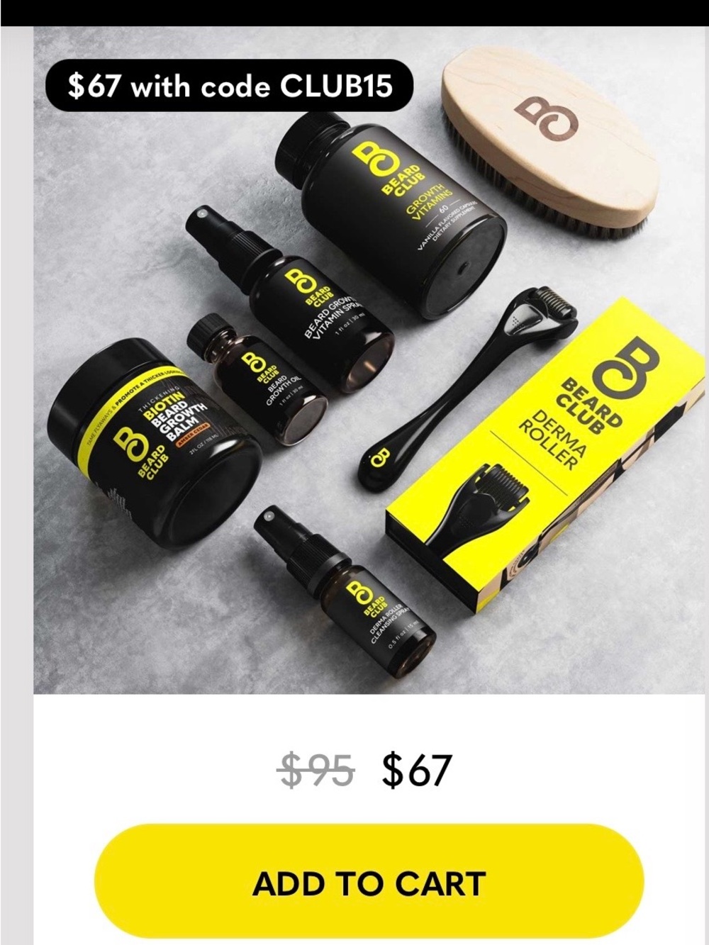Complete Grooming Kit – Black & Yellow